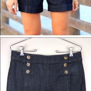 ANTHROPOLOGIE LEVEL 99 Sailor High Rise Shorts 27